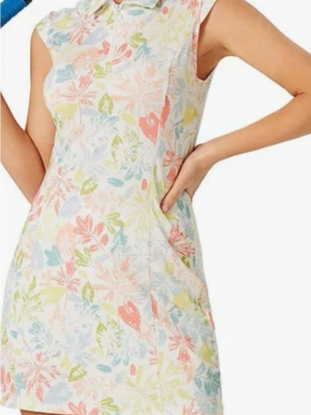 Jack Smith Sleeveless Golf/Tennis Dress - Multicolor Maple Leaf Print Sz XL